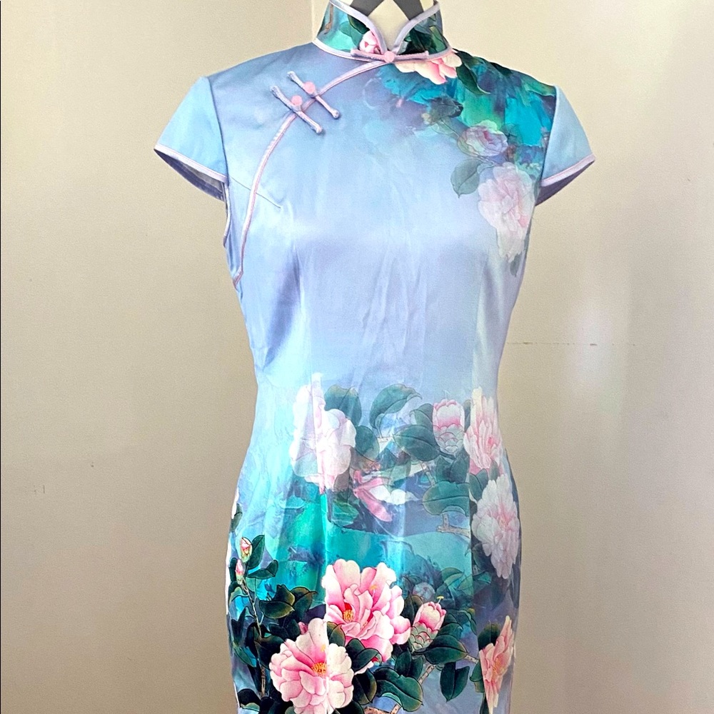Vintage Mulberry Silk Cheongsam Dress